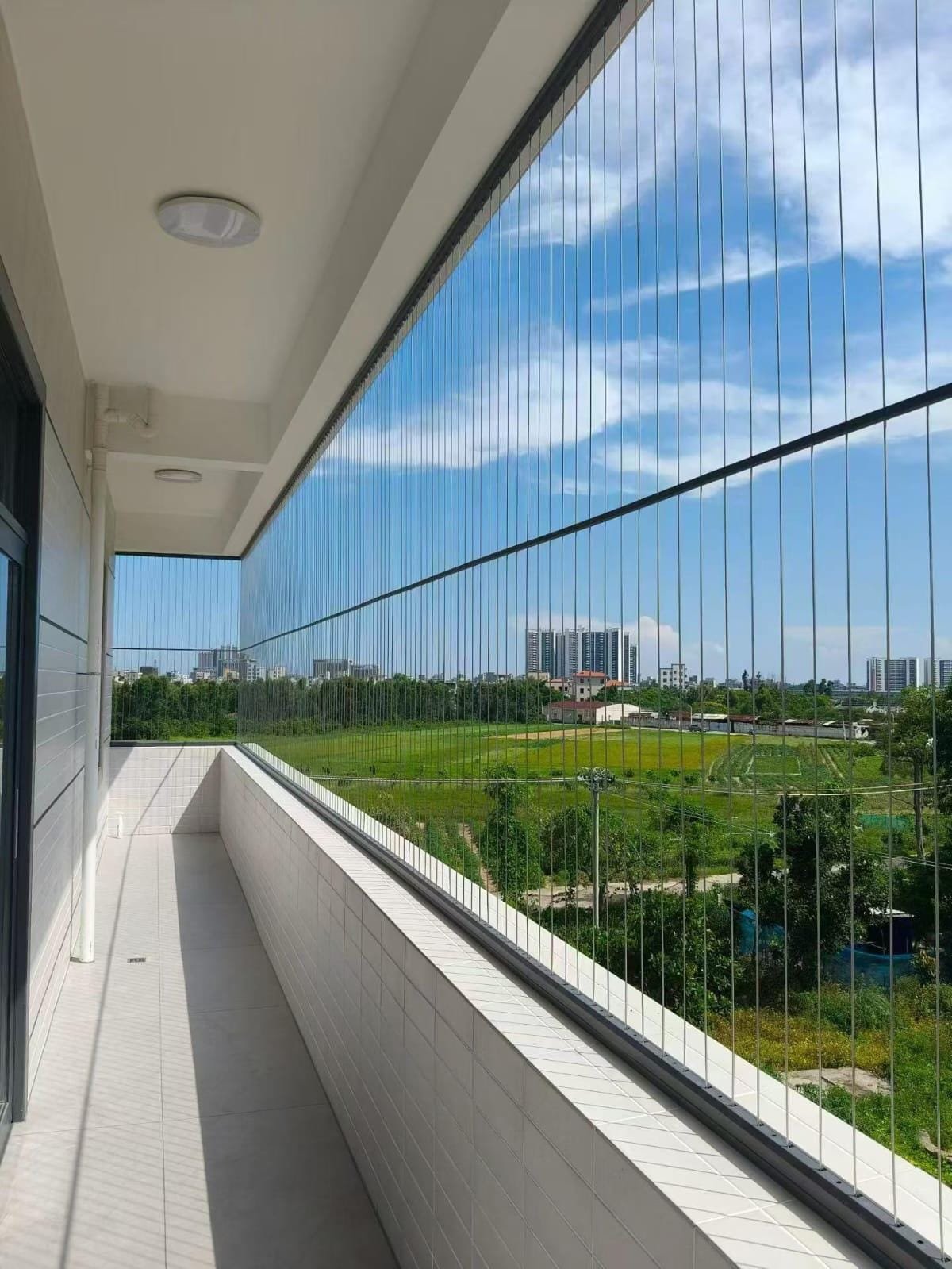 Invisible grills installation for balconies and windows in Hyderabad by Rama Safety Nets