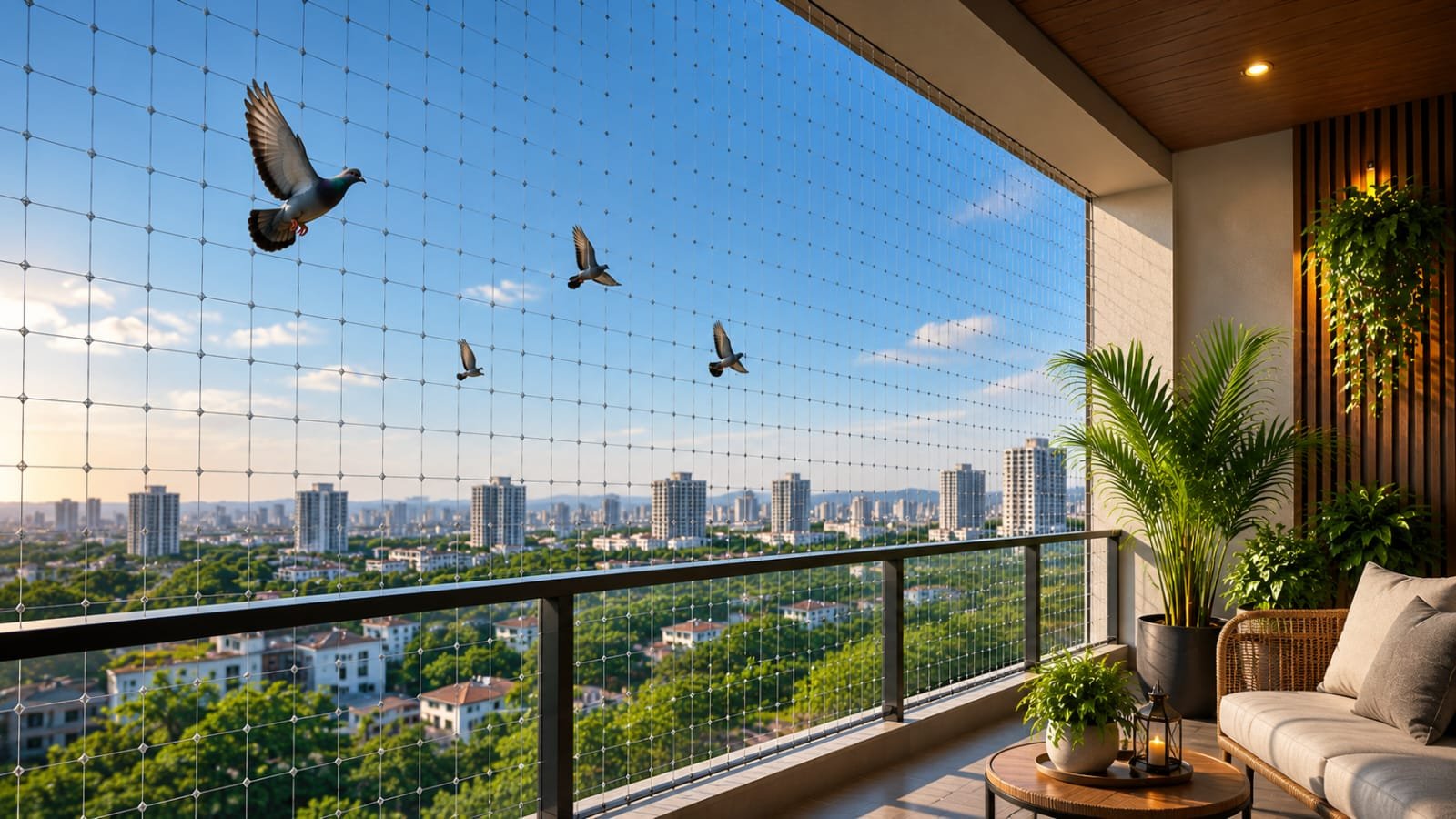 Pigeon netting installation in Hyderabad